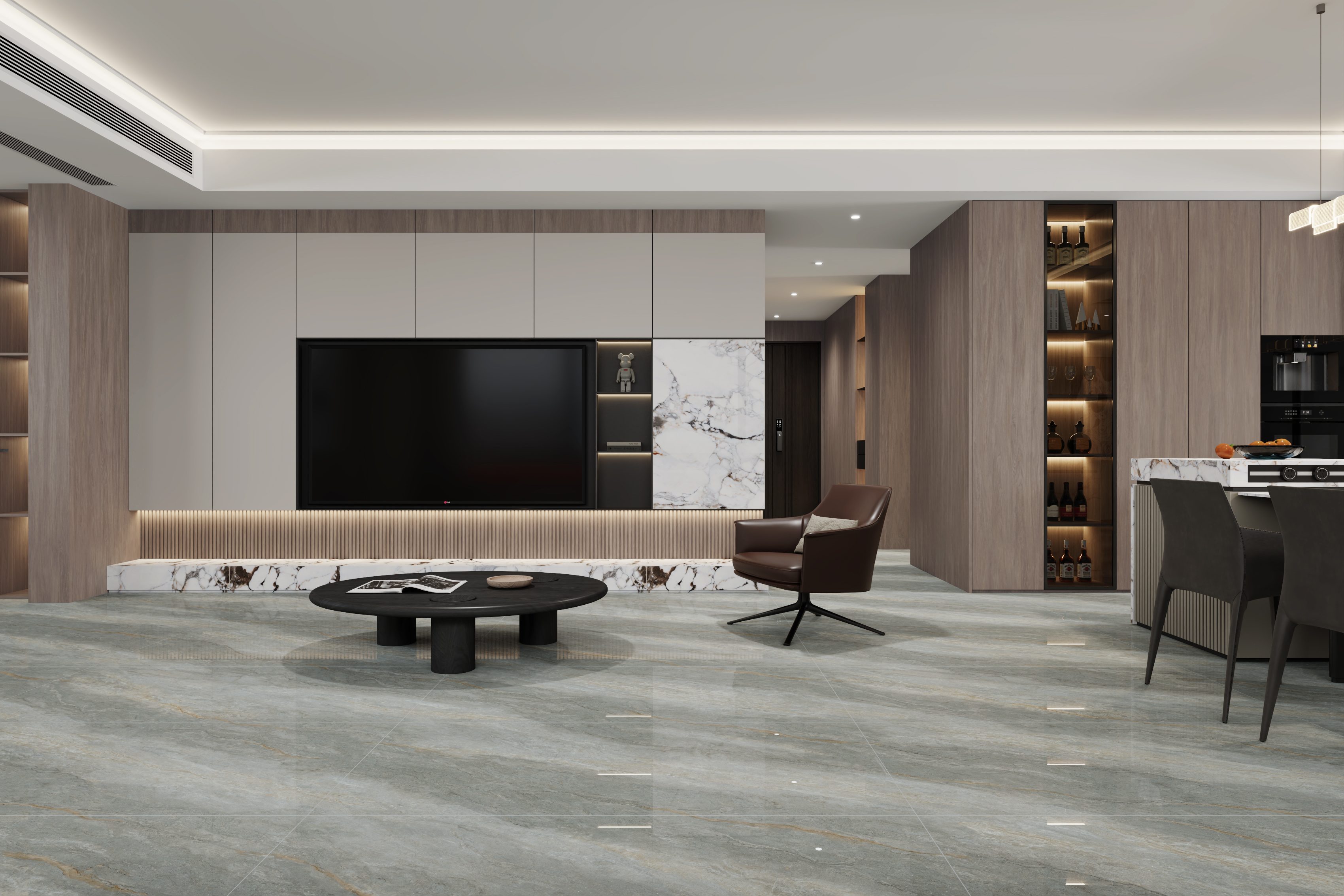 藍灰鎏金 QCJ715LW216A 效果圖